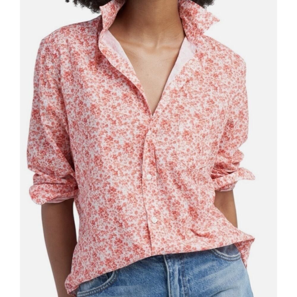 Frank & Eileen Finbar Floral Button-Down Pink Women’s Sz XS